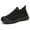 Black, variant on Women's Athletic Shoes for Light Gym & Fitness Classes Women's Casual On Shoes Breathable Comfortable Flat Loafers For Daily Walking Outdoor Leisure With Elastic Closure Lightweight Design