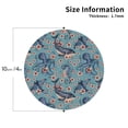 thumbnail image 2 of Lsque Underwater Animals and Flowers Pattern 4" Drink Coasters Set of 4, PVC Leather Absorbent Coasters, Table Coaster Set Decorative Coffee Cup Coasters Housewarming Gift -Round Shape, 2 of 6
