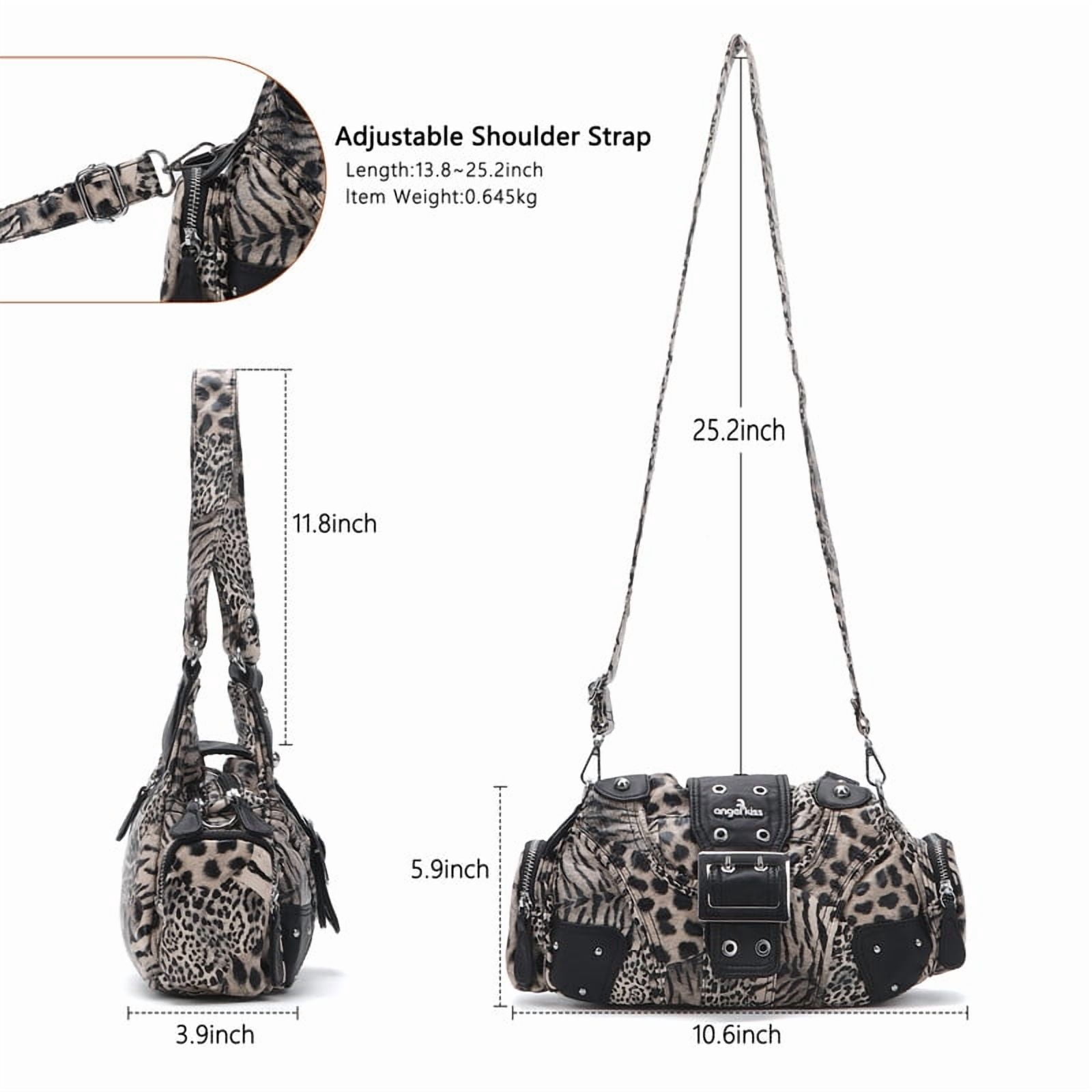 Angelkiss Purse for Women PU Wallet With Adjustable Shoulder Strap Crossbody Bag Single Satchel Handbags Hobo Bag