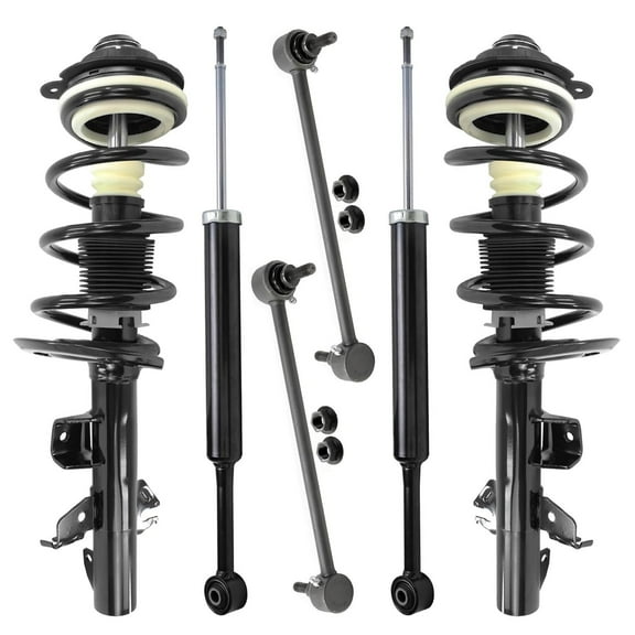 Detroit Axle - FWD 6pc Struts Shocks Kit for Jeep 2014-2018 Cherokee, 2 Front Struts with Coil Springs 2 Rear Shock Absorbers 2 Front Sway Bar End Links 2015 2016 2017 Suspension Replacement