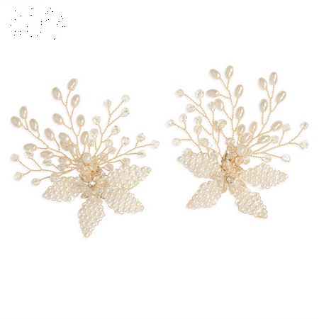 

Wish 1 Pair of Detachable Buckle Bridal Wedding Shoes High Heels Rhinestone Pearl Shoe Clip DIY Floral Shoes Decoration Wedding Party Shoes Accessories S2500