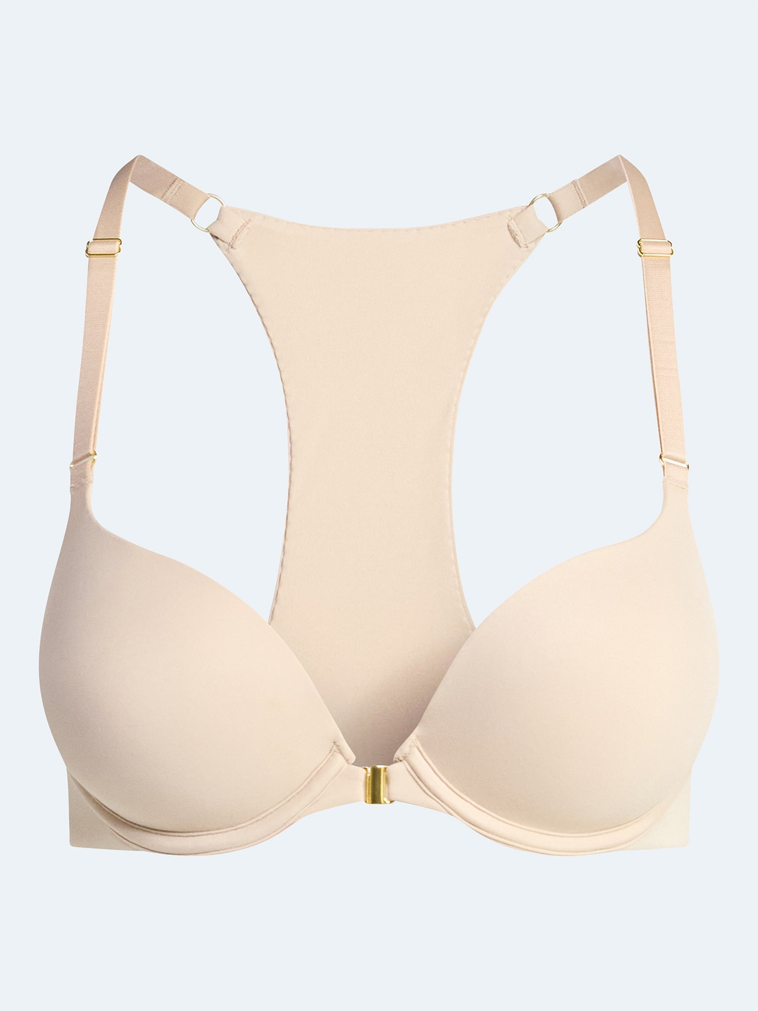 Joyspun Women's Front Close Racerback Push Up Bra, Sizes 34B-40DDD