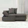 thumbnail image 6 of Furniture of America Jorren Modern Convertible Sofa with Pull-Out Bed and Pillows, Gray, 6 of 6