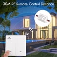 thumbnail image 5 of eMylo 433Mhz RF Relay Switch 1 Channel, AC 110V 120V 220V 240V Wireless Remote Control Relay Switch with 2 Transmitters, Wireless Momentary Switch for Home Light, 5 of 8