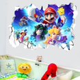 thumbnail image 2 of 56*40cm#C Super Mario Bros. Adhesivo de pared Adhesivos de pared extraíbles para habitación de niños Dormitorio Sala de estar Guardería Decoración del hogar Decoración de dibujos animados Arte mural, 2 of 3