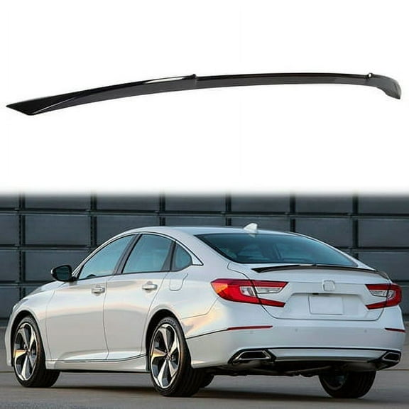 Rear Spoiler Trunk Lid Wing Winglet for 2018 2019 2020 4 Door Honda Accord JDM Style Painted Glossy Black