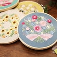 thumbnail image 2 of European-style Flowers DIY Embroidery Ribbon Set Beginners With Embroidery Shed Sewing Kit Cross-stitch Crafts Hand-stitched Decoration, 2 of 8