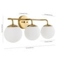 thumbnail image 4 of JONATHAN Y Louis Parisian Globe 25" 3-Light Metal/Frosted Glass Modern Contemporary LED Vanity, Brass Gold, 4 of 8