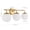 Brass Gold, variant on JONATHAN Y Louis Parisian Globe 25" 3-Light Metal/Frosted Glass Modern Contemporary LED Vanity, Brass Gold