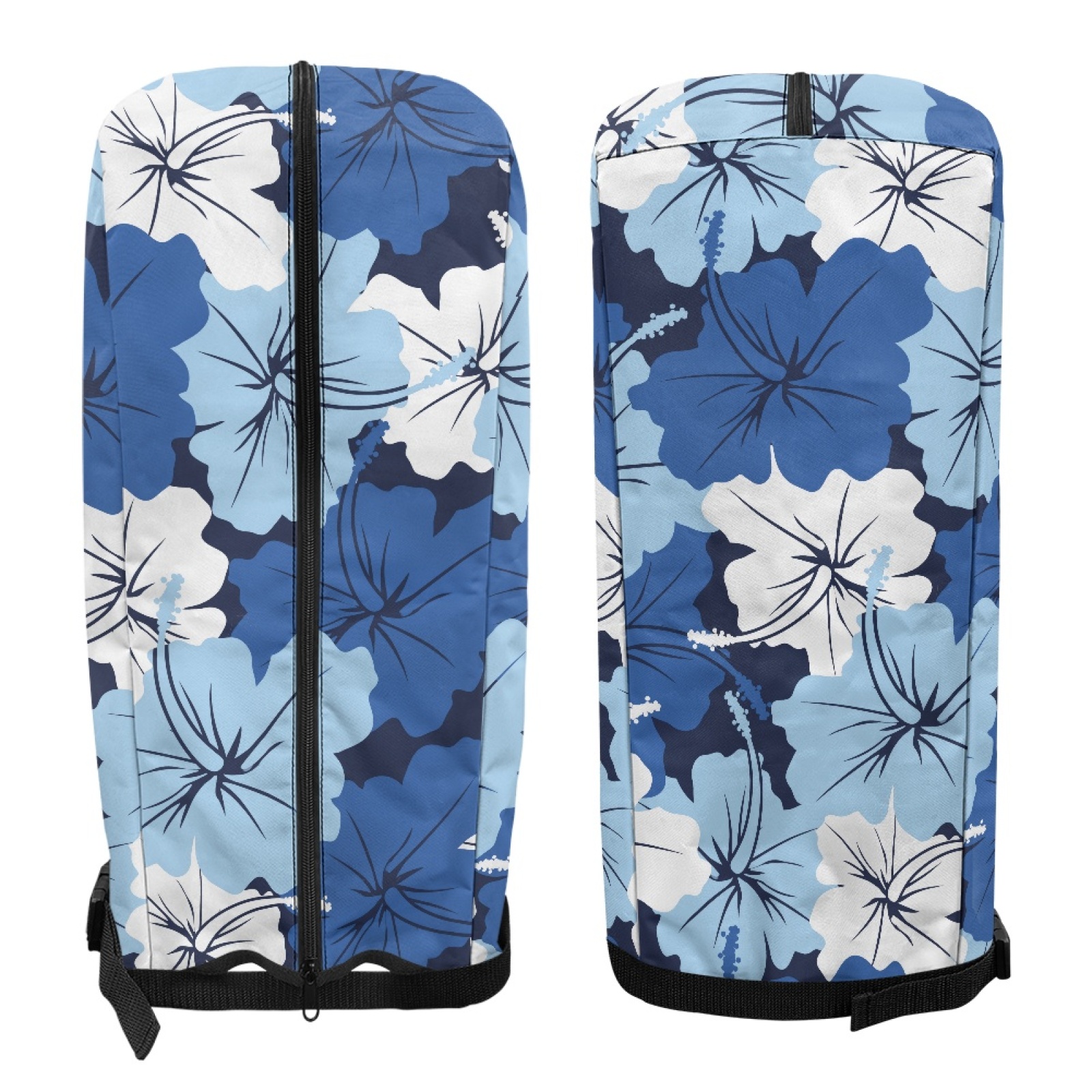 Yuyamidu Blue Hibiscus Golf Bag Cover Portable Golf Bag Rain Cover Floral Golf Caddy Bags Covers Golf Gifts for Women Universal Golf Club Bag Accessories