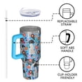 thumbnail image 4 of OBREWU German Shorthaired Pointer Dog and Flower Tumbler with Handle and Lid,German Shorthaired Pointer Dog and Flower 40oz Double Wall Vacuum Insulated Tumbler,Cups Gift for Women and Men, 4 of 7