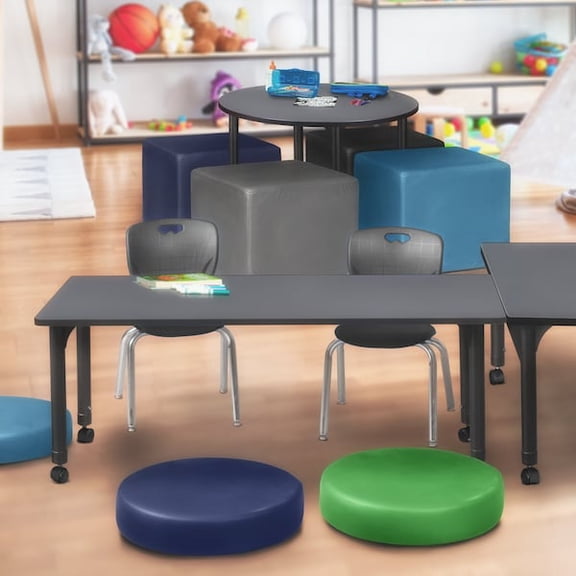Regency Kee 72" x 30" Height Adjust Mobile Table MT7230GYAPCBK45BK