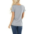 thumbnail image 3 of Hauts d'Été pour Femmes Grande Taille, T-shirt à Col Rond avec Imprimé Lapin, Manches Courtes, Blouse Décontractée Ample, T-shirt à Col en V pour Femmes en Liquidation, 3 of 8