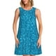thumbnail image 1 of Fotbe Blue Glitter Vestido de Verano sin Mangas para Mujer – Vestido Midi Línea A, Estilo Camiseta Floral, Vestido Playero Casual y Fluido, 1 of 7