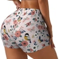 thumbnail image 2 of Vsdgher Rose Flowers print Workout Shorts for Women Seamless Soft Smooth Gym Yoga Scrunch Active Exercise Fitness Shorts, 2 of 8