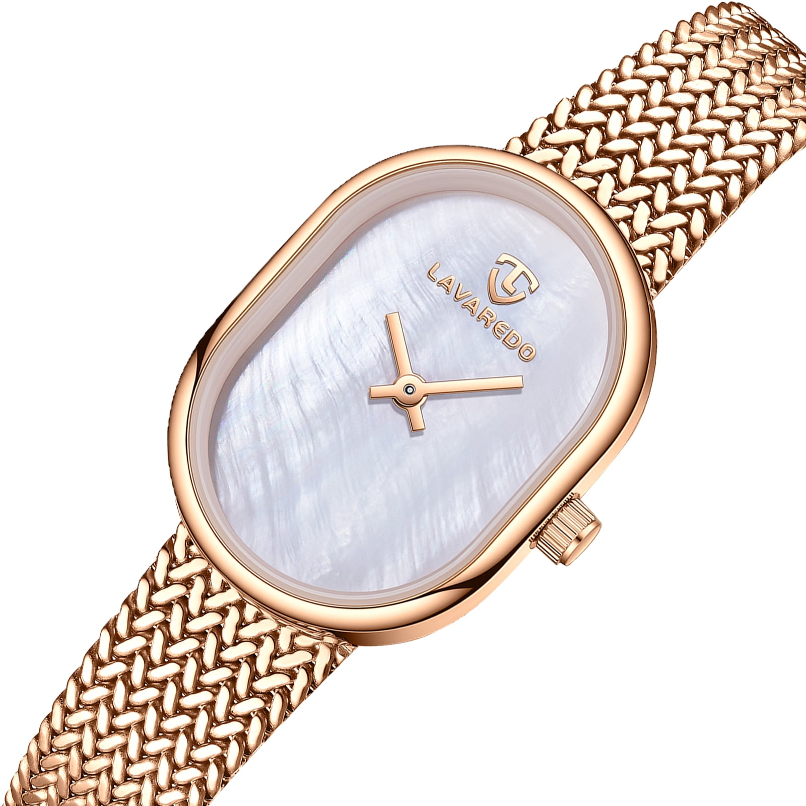 Elegant Watches for Women Oval Minimalist Dial Stainless Steel Band Woman Watch,3ATM Water Resistant, Perfect Gift for Women