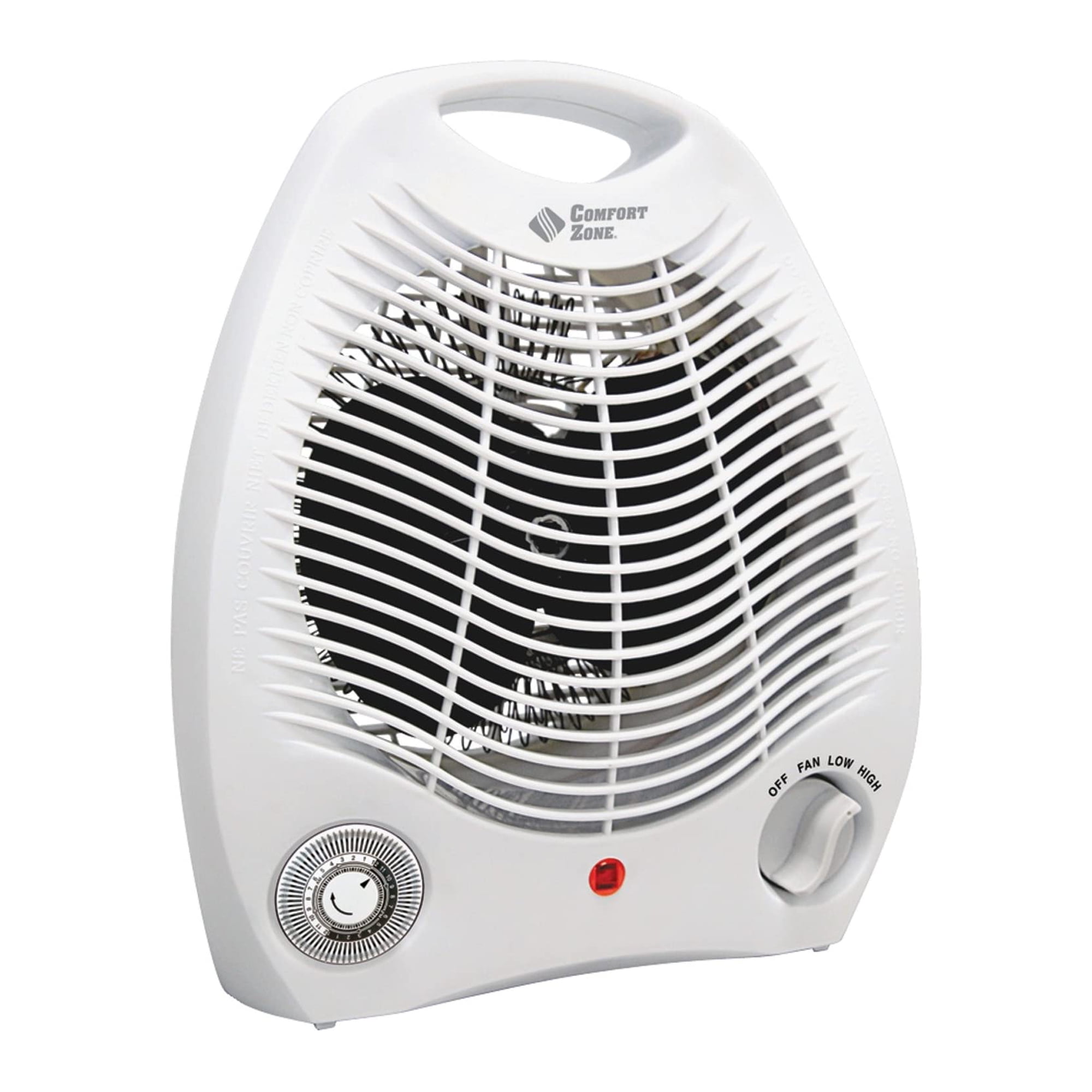 Comfort Zone Compact Portable Electric Space Heater Personal Fan Unit White Walmart Com