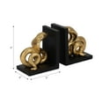 thumbnail image 4 of Decorative Resin Snake Bookends - Artistic Sculptural Book Accessories for Home Library or Entryway Decor - Modern Book Ends for Bookshelf, Desk, and Office Decor Accents - Set of 2, 6", Gold & Black, 4 of 11