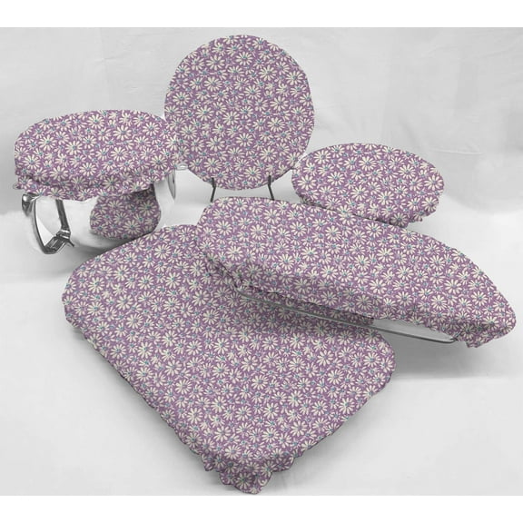 Crazy for Daisies Reusable Fabric Bowl and Casserole Pan Covers by Penny's Needful Things (5 Cover Set) (Lilac)