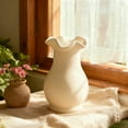 thumbnail image 2 of cisilov White Ceramic Vase for House Table Decor Small Vase for Flowers Home Tabletop Decoration Decorative Vases for Bouquet, 2 of 7