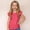 shirts for girls clearance-Hot Pink, variant on Girls Flutter Sleeve Candy Color Tee Fashion Loose Fit Short Sleeve Ruffle T-Shirt Top Soft Cotton Summer Breathable Shirt Trendy Little Girls Playwear Vibrant Casual