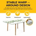 thumbnail image 4 of Eucalyptus Leaves Table Cloths for 6 Foot Rectangle Tables, Sage Green Plaid Watercolor Patio Waterproof Elastic Fitted Tablecloths, Washable Rectangular Table Cover for Camping, 4 of 8