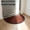 thumbnail image 4 of Partheme Door Mat Outdoor Indoor Entrance Doormat-Semicircular Durable Non Slip Front Door Mat for Outside Inside Entry Entryway Dirt Trapper for Muddy Paws and Shoes, B, 4 of 6