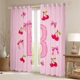 thumbnail image 2 of Homewish Bow Initial Letter B Black Out Curtains,Kawaii Bowtie Ribbon Curtains Pack of 2 (42x63 Each),Cute Cherry Bedroom Curtains For Princess,Breathable Bedroom Decoration, 2 of 6