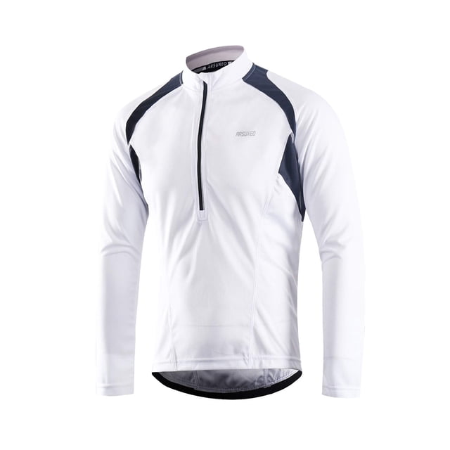 Men's Half Zipper Cycling Jerseys Long Sleeves MTB Bike Shirts