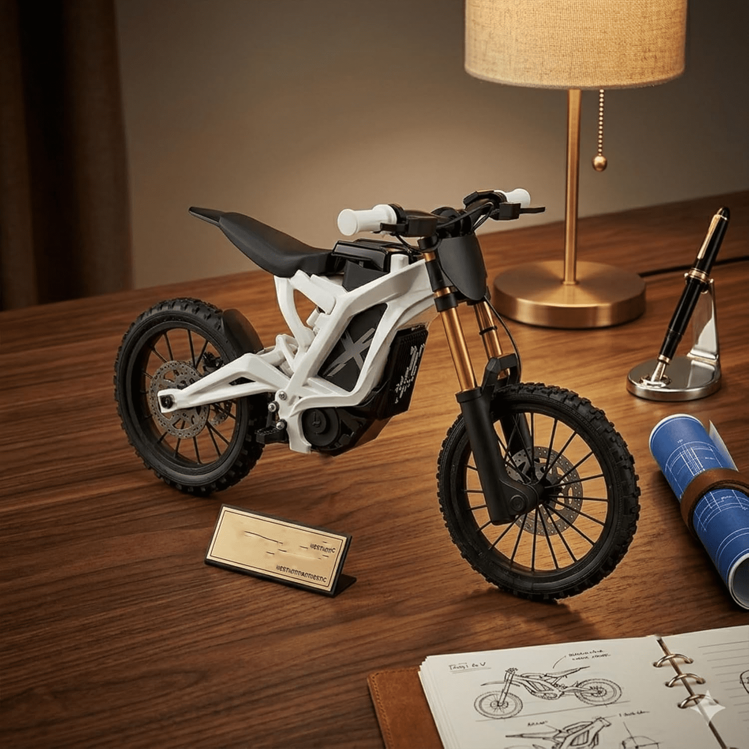 Compatible with Surron Light Bee X 1:9 Electric Dirt Bike Model, Realistic 3D Printed Racing Bike Scale Model with Functional Linkage and Movable Wheels