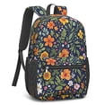 thumbnail image 2 of Pioneer Flower Floral Print Pattern 17" School Backpacks for Teens,Waterproof Oxford Fabric,S-Shape Padded Straps for School,Travel,Hiking,Camping, 2 of 5