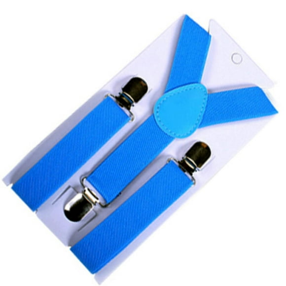 Moins de 5 Pinces de Fixation Bretelles Élastiques en Y pour Garçon Enfants Bretelles Ajustables Couleur Unie pour Garçons Filles Bretelles Élastiques Ajustables Ensembles d'Accessoires Classiques pour Garçons Filles de 6 Mois à 13 Ans