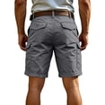 thumbnail image 4 of Cargo Shorts for Men Multiple Pockets Lightweight Summer Casual Outdoor Work Hiking Fit Relaxed Short Waist Shorts, L, 4 of 8