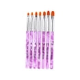 thumbnail image 4 of FUEENIRVA 7Pcs Nail Brush Set Violet for 3D Patterns Plaid Flowers Art Design, 4 of 8