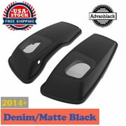 Advanblack Speaker Lids 6x9 inch Denim Black/Matte Black Waterproof Saddlebag Audio Covers Fits for Harley Touring Road Glide Street Glided Hard Saddlebags 2014+