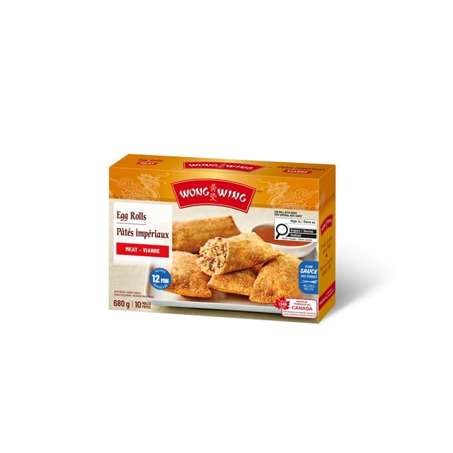 Pâtés Impériaux à la viande Wong Wing 10 pâtés à la viande avec sauce