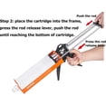 thumbnail image 4 of 20oz 22oz Epoxy Gun Dual Cartridge Gun Epoxy Anchoring Adhesive Applicator for Dual Component 600ml 650ml, Orange, 4 of 6