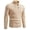 Beige, variant on Wyobmus Mens Sweaters Casual Quater Button Pullovers Solid Color Knitted Half Turtleneck Sweater Beige