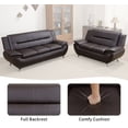thumbnail image 2 of Caberryne Leather Sectional Couch for Living Room Furniture Sets, Leather Sofa and Loveseat Set with Pillow Armrest for Living Room/Office/Bedroom/Apartment(Brown), 2 of 5
