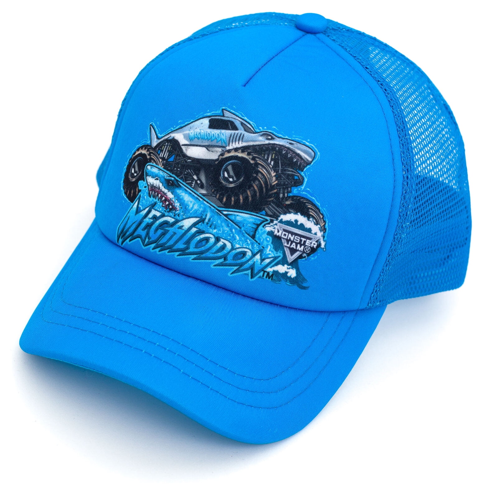 Monster Jam Youth Boys' Strapback Baseball Cap Megalodon Blue