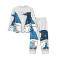 thumbnail image 2 of Rateoe Snow Gnome for Winter Pattern Womens Pajamas Set Long Sleeve Sleepwear Button Down Nightwear Soft Cotton Pj Lounge Sets, 2 of 9