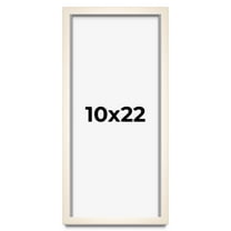 10x22 Frame White Wheat Solid Wood Picture Frame | Moulding Width 0.75 Inches | Interior Depth 0.5