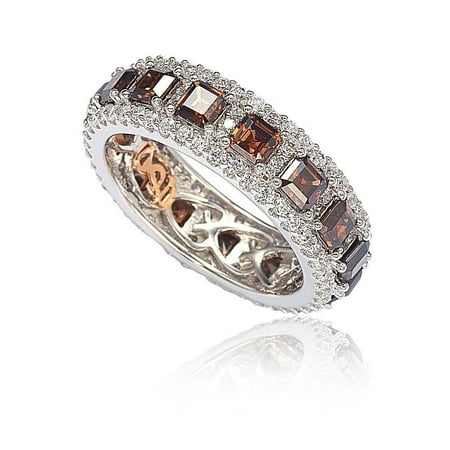 Sterling Silver Pave Dome Cubic Zirconia Ring