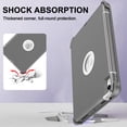 thumbnail image 5 of Petocase For iPad Air 11 Inch Case M2(2024),iPad Air 6th/5th/4th Gen Case (2024/2022/2020), Foldable Stand Heavy Duty Shockproof Protective iPad Case,Gray/White, 5 of 7