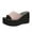 Pink, variant on Kukoosong Sandals Women Matsu Heel Thick Sole Slope Heel Womens Shoes Breathable Slip-on Beach Sandals Wedge Sandals for Women Black 35