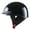 Glossy Black, variant on 1Storm Motorcycle Half Face Helmet Mopeds Scooter Pilot with retratable Inner Smoked Visor HKY205V, Matt Black