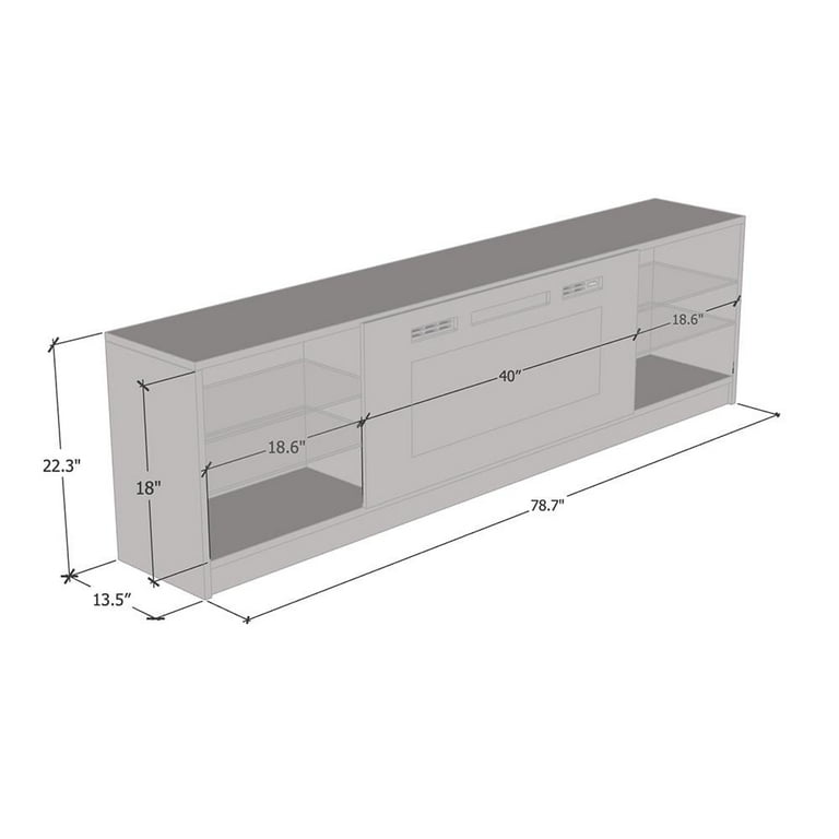 Meble Furniture Strick Bolton Amsden Electric Fireplace TV Stand White Walmart