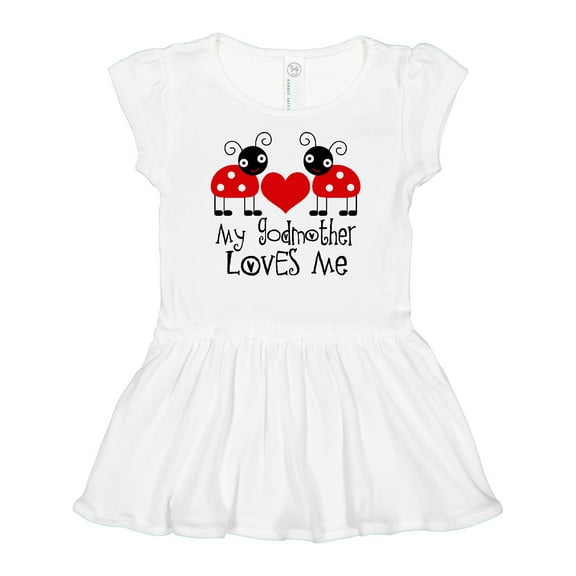 Inktastic My Godmother Loves Me Girls Baby Dress