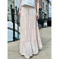thumbnail image 2 of Suagox Women Long Skirt, Elegant Low Waisted Skirt Pleated Solid Flowy Summer Skirt for Casual Daily, 2 of 10
