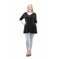 thumbnail image 2 of Women's Plus Size Henley Tunic Top, 2 of 9